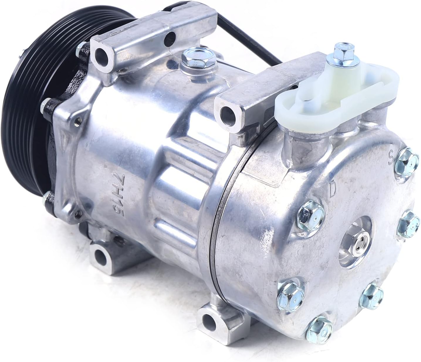 A/C AC Compressor W/Clutch Fit For Peterbilt & Kenworth T660 T800 4039 4424 4731, Air Conditioner Compressor + Clutch F696001121 43554039 For Peterbilt/For Kenworthe