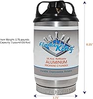 Vista 6 de Flame King Tanque de Cilindro de Propano de Aluminio Vacío de 1LB - Resistente a la Corrosión y Libre de Óxido, Ideal para Acampar y Pequeños