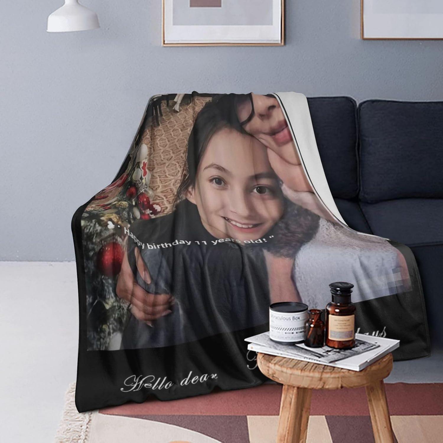 Personalized Photo Blankets, Custom Blankets with Pictures and Text, Custom Throw Blankets, Personalized (图片1) - Image 3