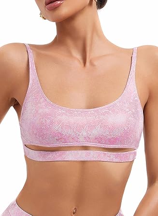Sparkly Rave Top for Women - Festival Glitter Crop Tank Tops Sexy Underboob Bra EDM Concert Holographic Outfits