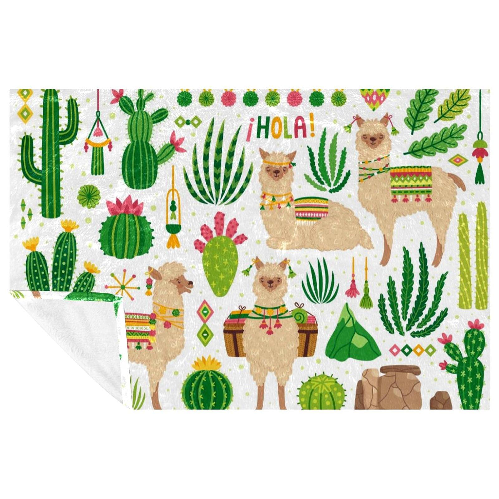 Couverture en alpaga haut de gamme jeté de lit et canapé motif lama chic