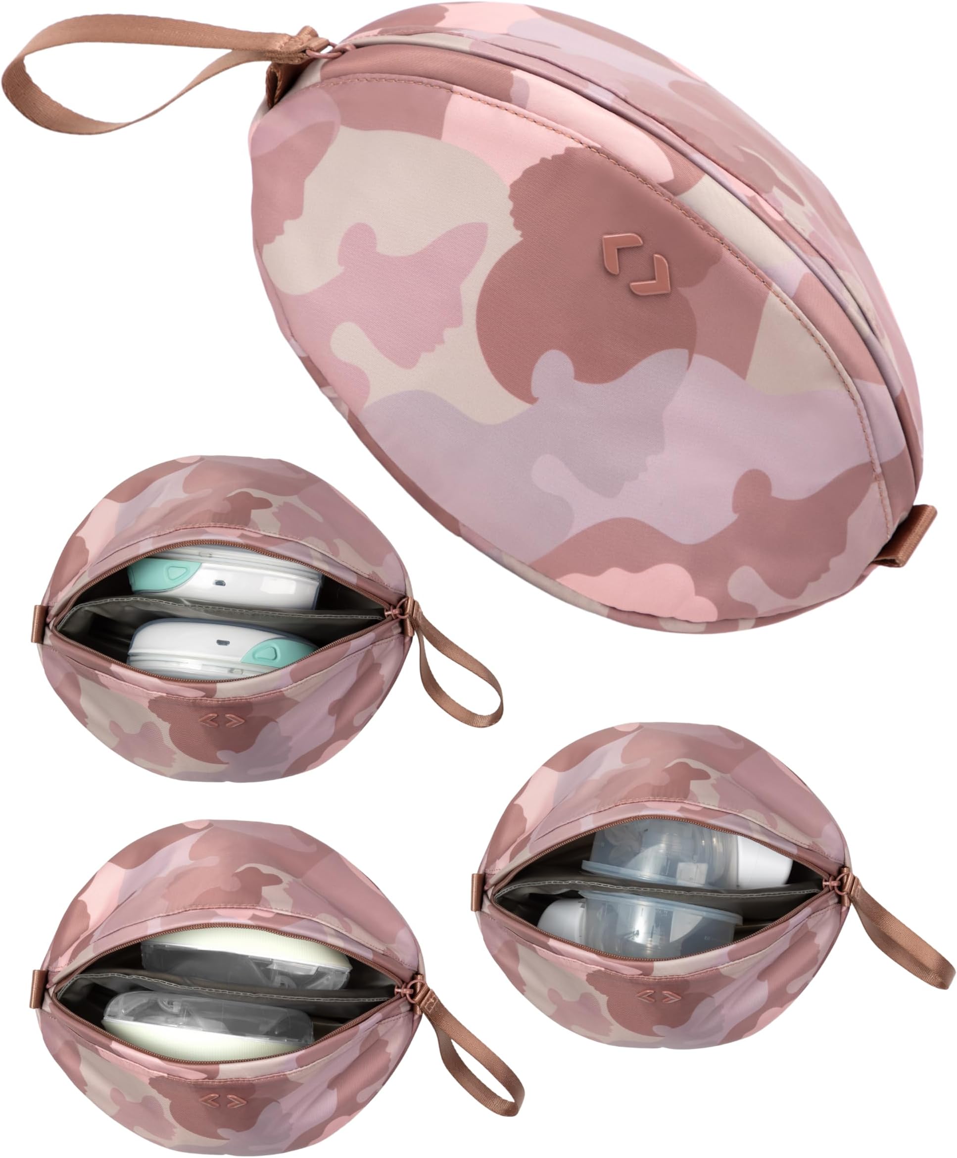 Wearable Breast Pump Bag - Fits Elvie Stride, Willow Go & Momcozy - Compact 11.8 x 6.3 in Pump Case with Wrist Strap - Holds 2 Wearable Pumps Plus Cables - Hands-Free Carrying Case for Travel