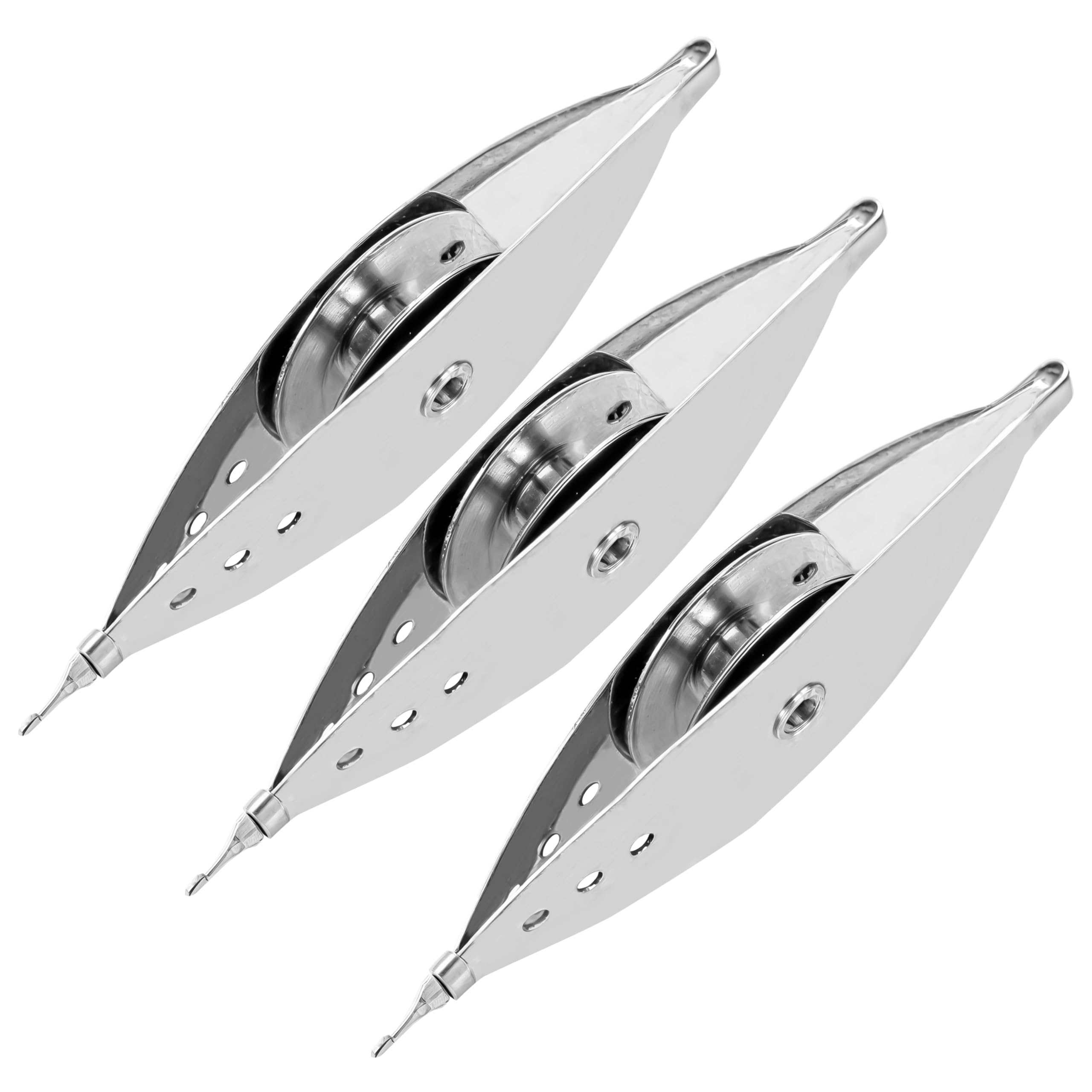 3Pcs Silver Metal Tatting Shuttle Kit for Beginners with Bobbin Supplies, Premium Iron Needle Shuttles for Household Knitting, Sewing Accessories, and