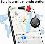 Smart Air Tags Traceur Lot de 4 Noir, Bluetooth Tracker Fonctionne avec Apple Localiser (iOS Uniquement), Localisateurs D’Objets Bluetooth pour Valises/Portefeuilles/Clés/Sacs, Batterie Remplaçable - 9