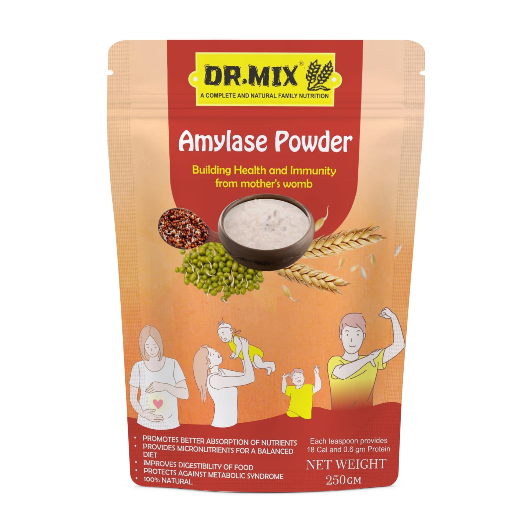 DR. Mix Nutritious Amylase Powder, contains enzymes and probiotics, Improves digestion, Increase Absorption of Nutrients | Decreases thickness of food (B09X3ZRVBD) Amazon Price History, Amazon Price Tracker
