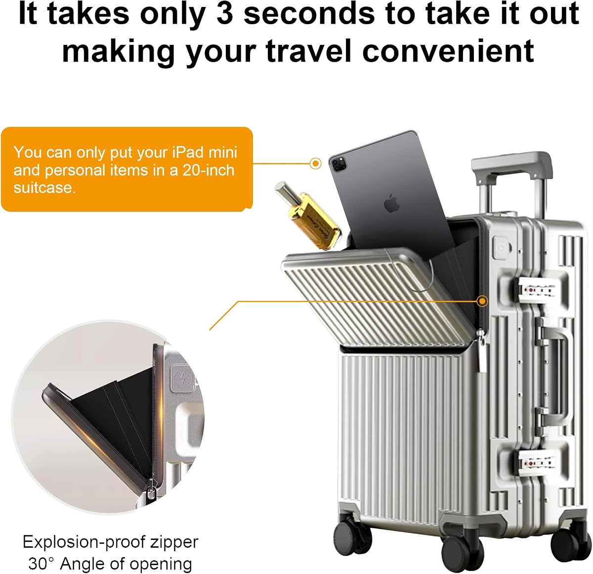 IT Luggage Machinta Aluminum Expandable Carry-On view 4