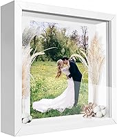 Vista 33 de Caja expositora de 8 x 8 pulgadas con calcomanías de letras, vitrina para recuerdos, artículos de bebé, recuerdos de boda, manualidades, boletos