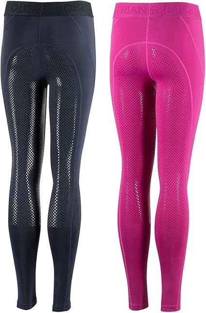 NETPROSHOP Kinder Reithose Maiko - Atmungsaktive Sommer-Tights Mit Silikon-Besatz
