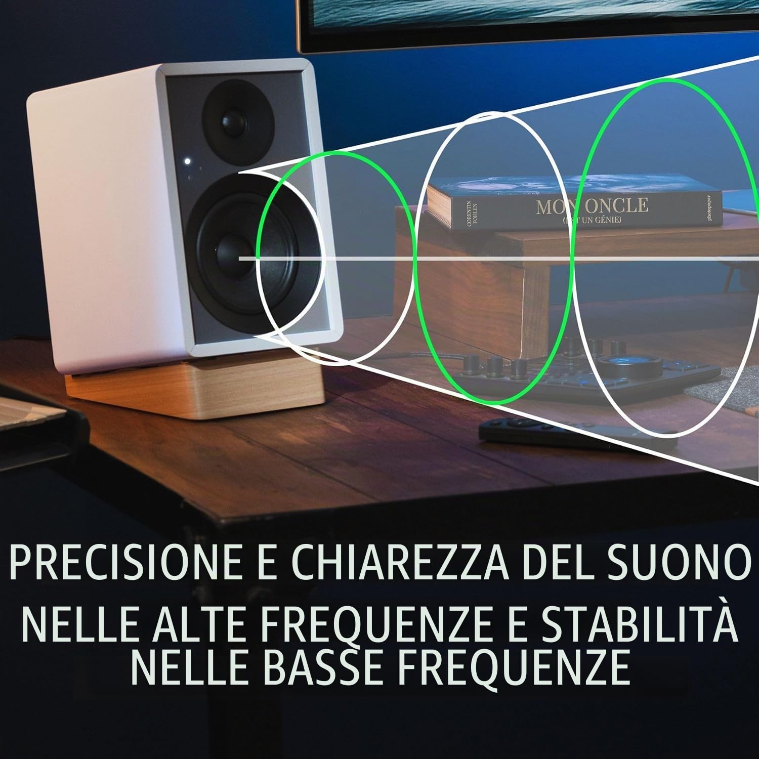 Onkyo GX-10DB diffusori attivi USB-C, nero | Diffusori attivi con woofer da 3", USB-C, Line/Phono, ingresso ottico, sub-out e Bluetooth 5.3 LE Audio.