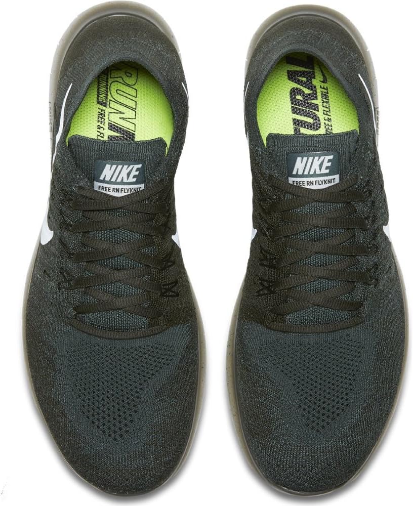 Nike Free RN Flyknit 2017 Size 9 Mens Running Vintage Green/Pure Platinum-Sequoia Shoes