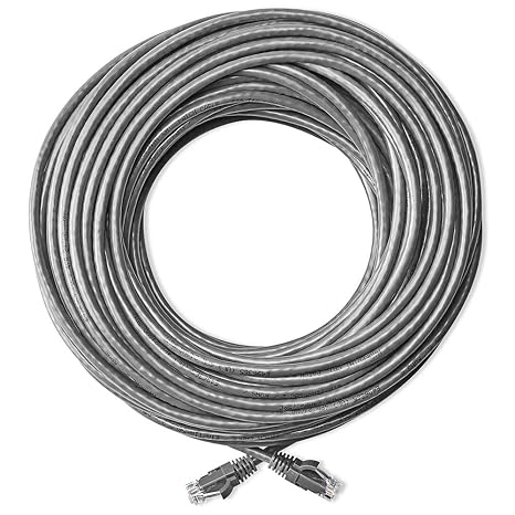 NavePoint Patch Cable, CAT5e, 24AWG/7 * 0.18 MM, 100 Ft, Gray