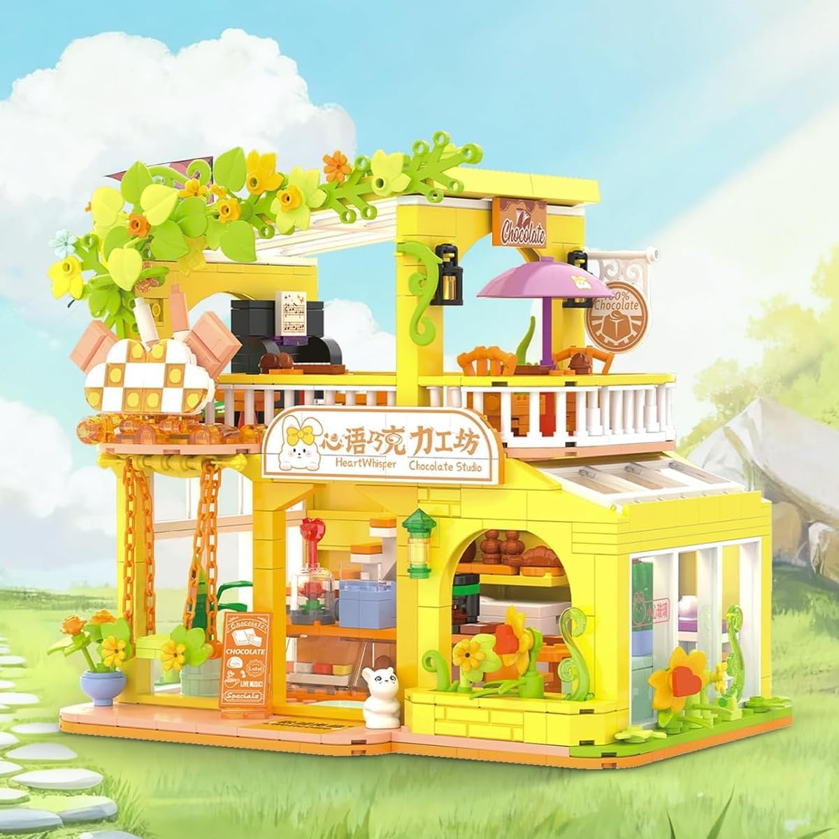 Blocos de Montar Construção STEM Brinquedos Arquitetura Edifício DIY 4.9mm Compatível (789 Peças 3,6mm)