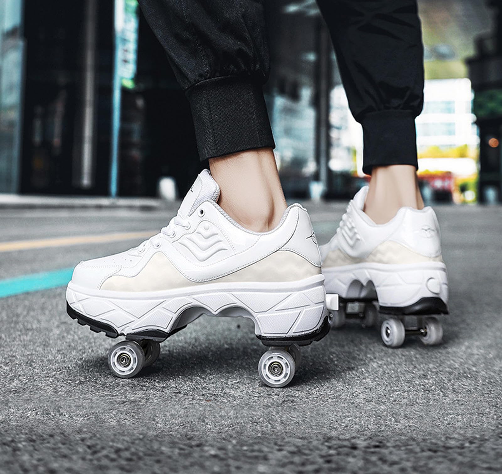 Rollschuhe Schuhe Rad Schuhe für Jungen Mädchen Erwachsene Rollschuhe Schuhe mit Rädern Flexible Schlittschuhe als Geschenk