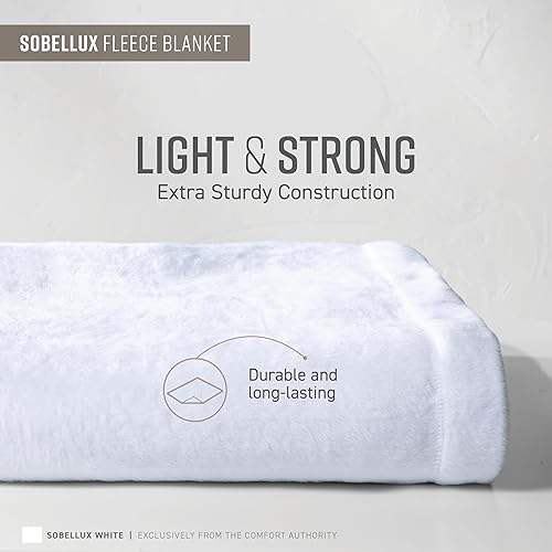Miniatura 2 de Manta de forro polar Sobellux ultrasuave, 100% poliéster hilado para comodidad de felpa, (disponible en una variedad de colores y tamaños) (60 x 90