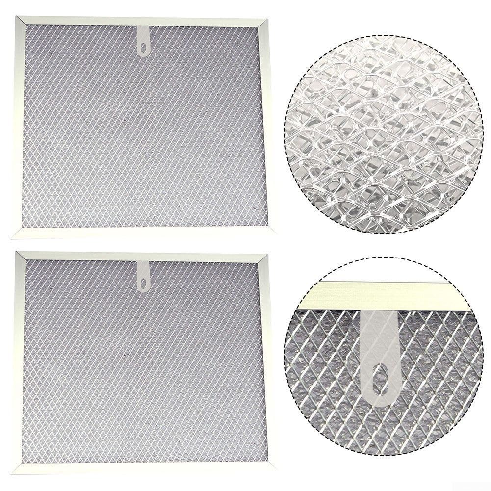Metalowy filtr przeciwtłuszczowy do okapu kuchenne 2 szt. Filtr aluminiowy do okapów kuchennych serii ACC187, zastępuje WRJ603UW WRJ600UW WRJ600US WRJ600UK RFD602W RFD602S WRJ611US, 315 x 276 mm