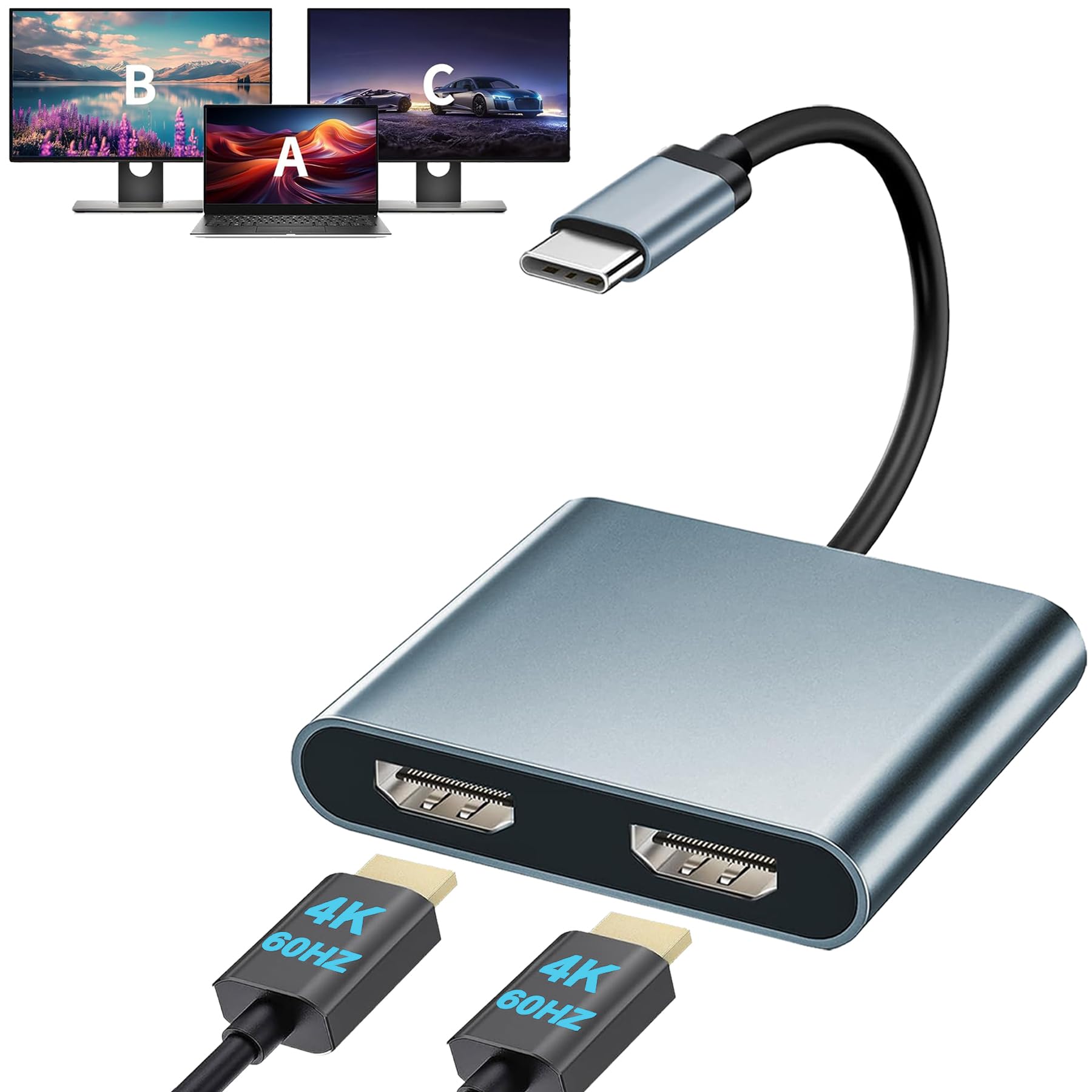 USB-A to USB-C デュアルディスプレイケーブル USB-A to USB-C デュアルディスプレイケーブル