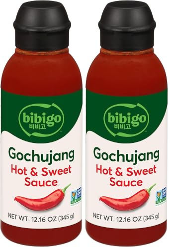 Bibigo Korean-Style Hot & Sweet Gochujang Sauce, 12.16 Ounce (Pack