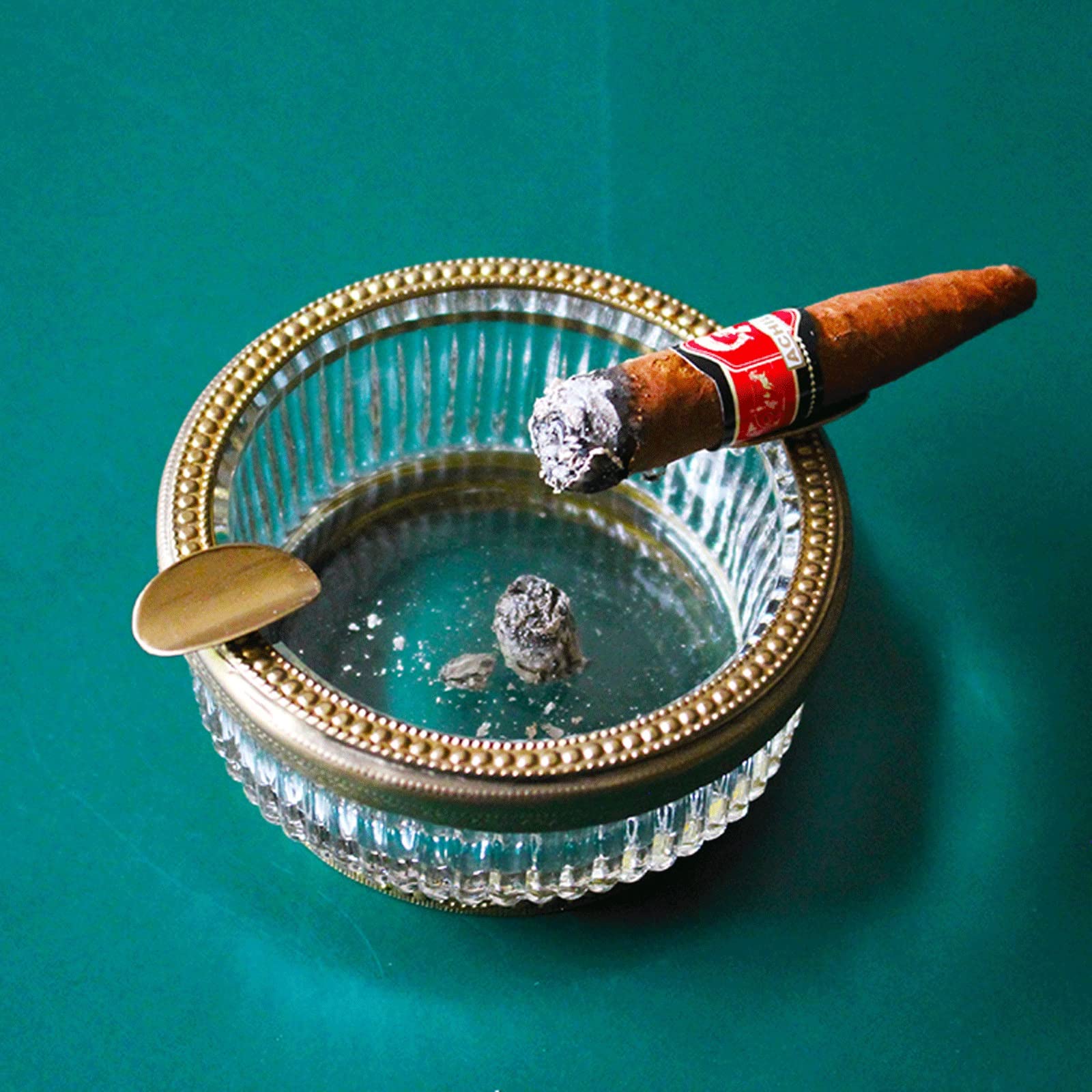 Posacenere，Decorazione Craft Regalo Posacenere di Sigaro di Vetro Pesante for Gli Uomini, for Interni, all'aperto, Patio, casa, Ufficio per Esterni, Interni, Casa, Ufficio, Hotel, Piscin