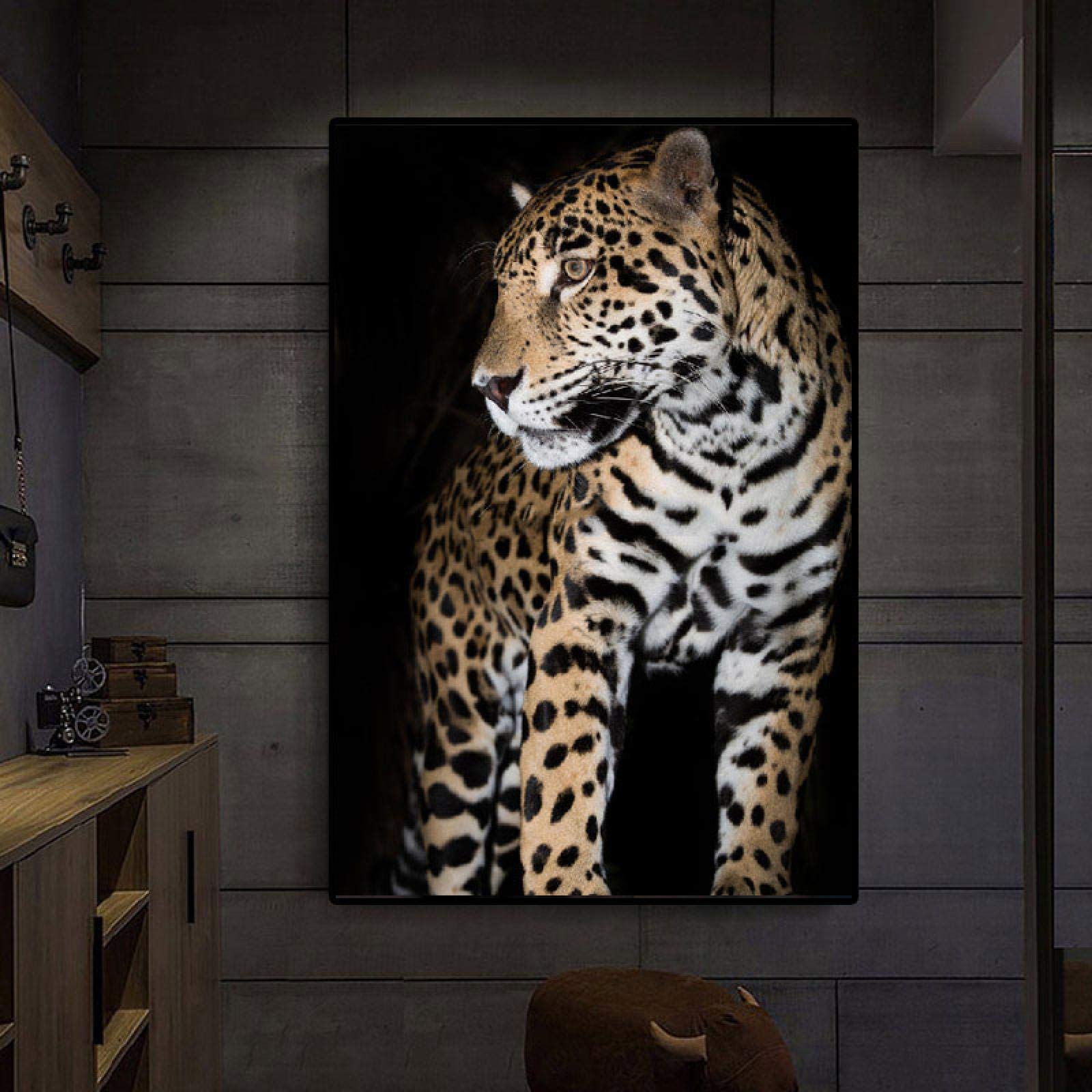 Amazon｜寝室の壁の芸術大きいサイズのヒョウの絵画動物のポスターの