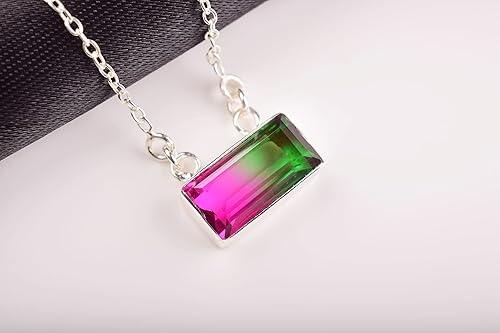 Miniatura 5 de Designer Watermelon Tourmaline Quartz Pendant In Artisan Pendants, Jewelry, Designer Necklace, Handmade Pendant, Gift for Her