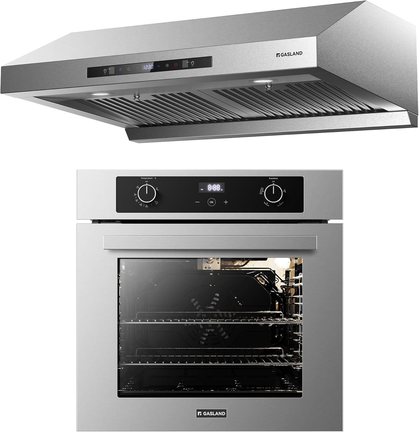 GASLAND 24 Inch Gas Wall Oven+30 inch Range Hood