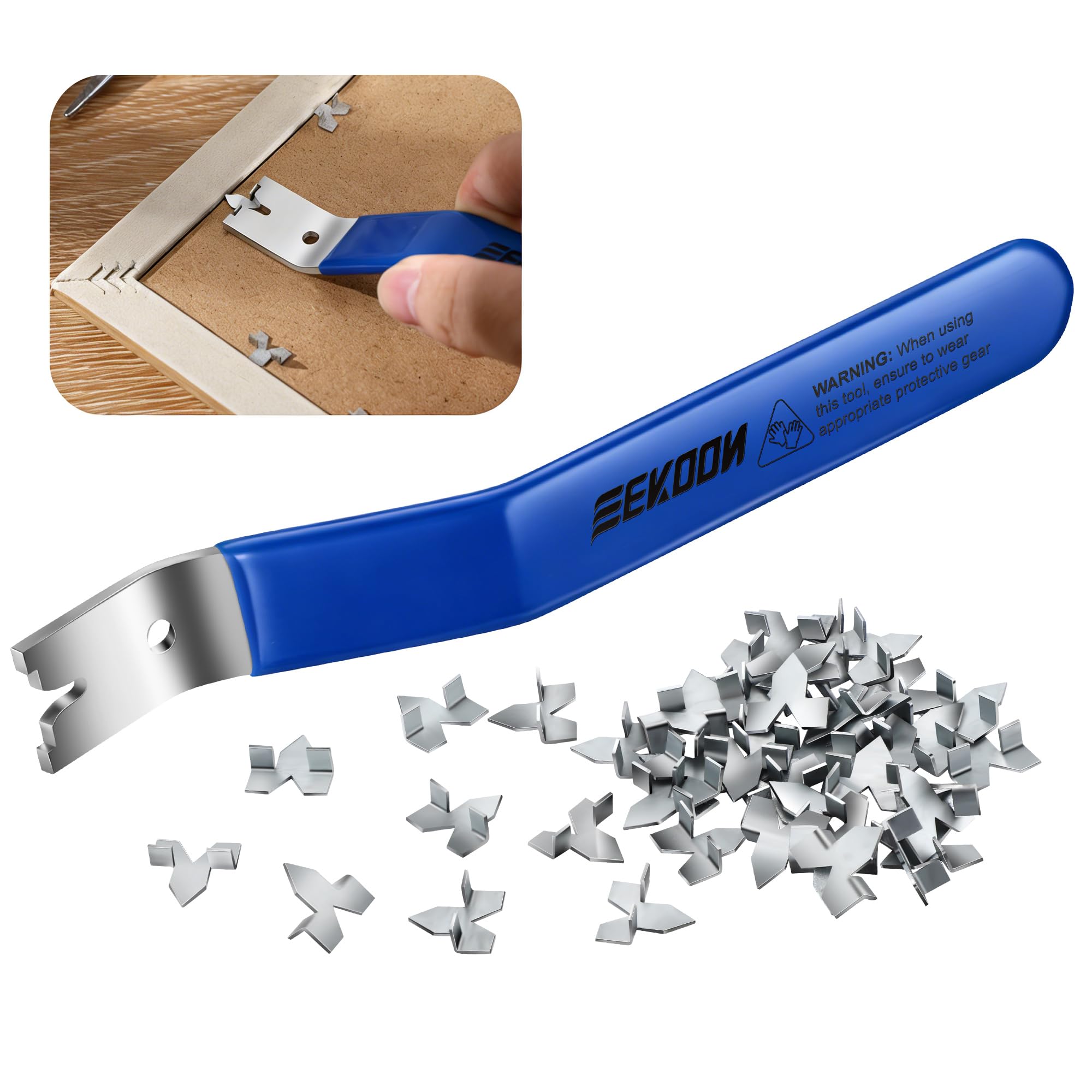 Feekoon Glazier Point Driver with 100 Push Points, Blue