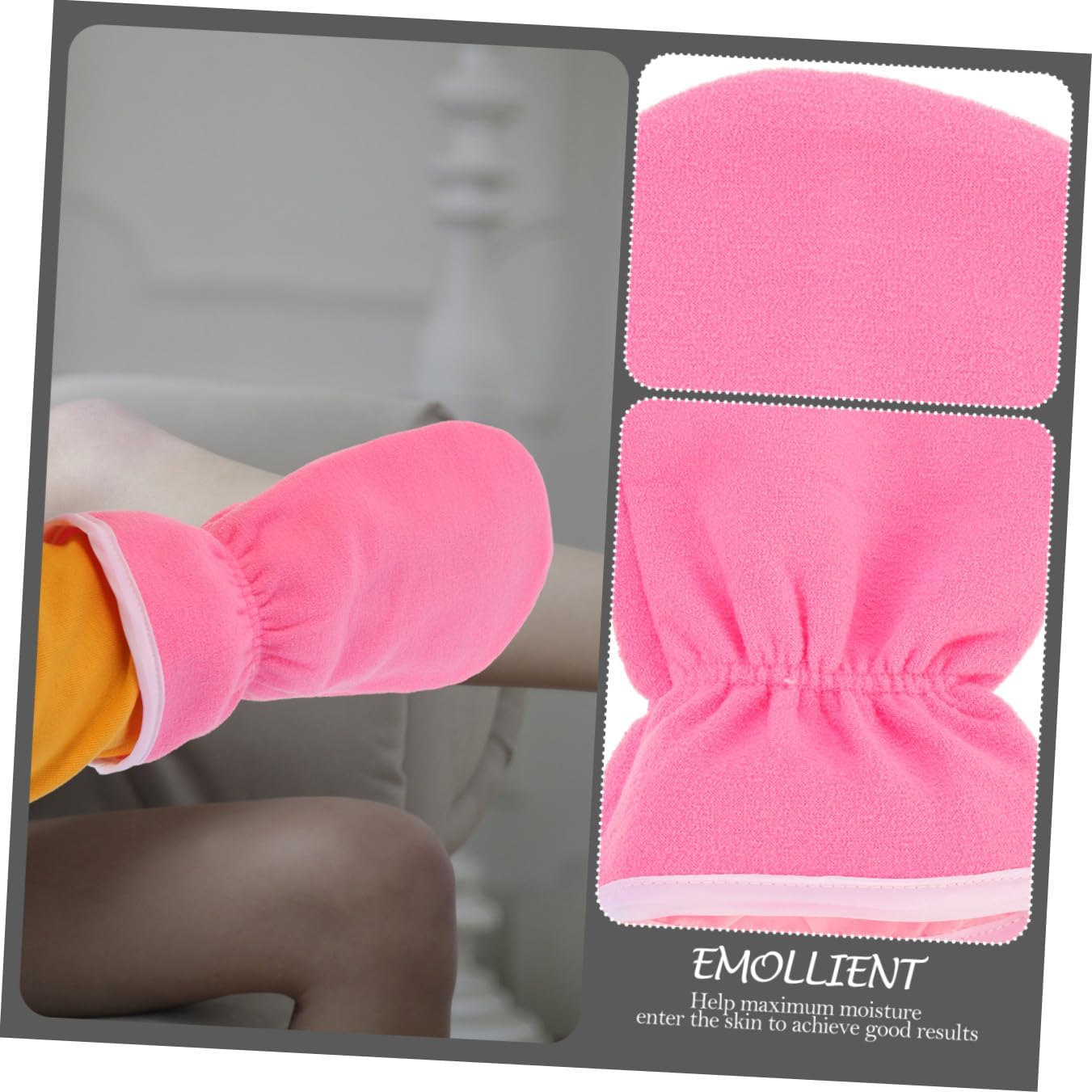 VILLCASE Paraffin Wax Bath Gloves 3 Pairs Hand Spa Mitts Moisturizing Hand Care Gloves for Dry Skin with Elastic for Women
