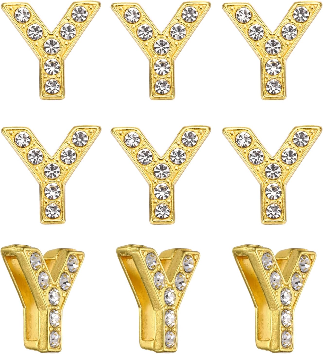 PATIKIL Rhinestone Letter Charm, Slide Wristbands Pendants Crystal Charm Pendants Alphabet A-Z for DIY Jewelry Making Necklace Bracelets