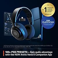 Vista 2 de SteelSeries Arctis Nova 5P Wireless Multi-System Gaming Headset — Neodymium Magnetic Drivers — 100+ Audio Presets — 60 HR Battery — 2.4GHz or BT
