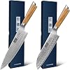 HOSHANHO Damascus Chef Knife 8 Inch Damascus Santoku Knife 7 Inch
