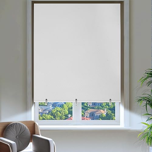Miniatura 8 de Cortinas opacas para dormitorio, persianas opacas autoadhesivas para interiores, sin taladrar ni herramientas, protección UV, persianas enrollables