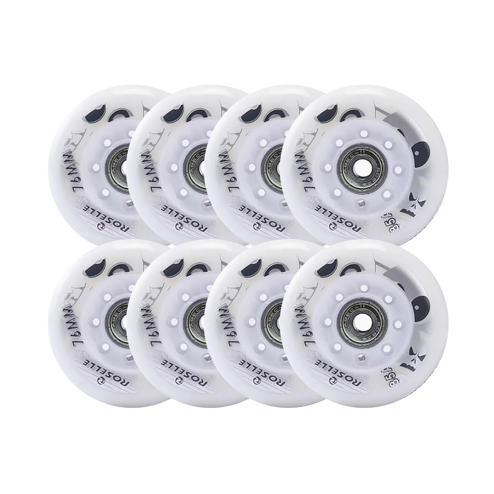 Ruote di ricambio per pattini in linea, confezione da 8 pezzi, 72 mm, 76 mm, 80 mm, ruote per pattini in linea, 85 A, con cuscinetti per la sostituzione delle ruote a lama a rullo, colore