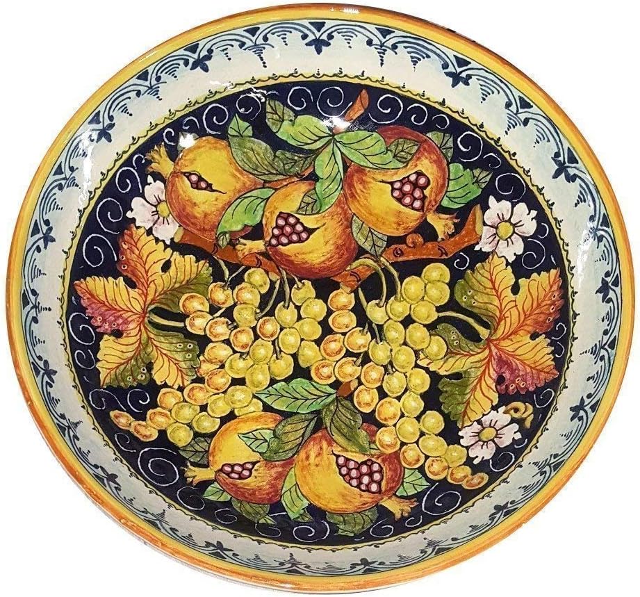 CERAMICHE D'ARTE PARRINI - Italian Ceramic Art Pottery Bowl For Fruit,Salad, Pasta Hand Painted Made in ITALY Tuscan