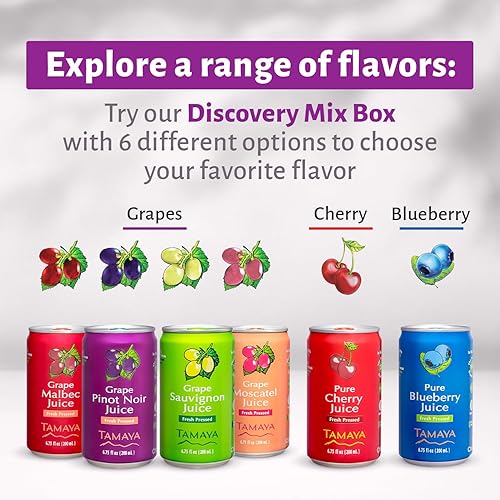 Miniatura 54 de Tamaya Jugos sin mezclar de fruta natural, no de concentrado, 125 frutos prensados, 100% natural, sin azúcar añadida, sin conservadores, latas