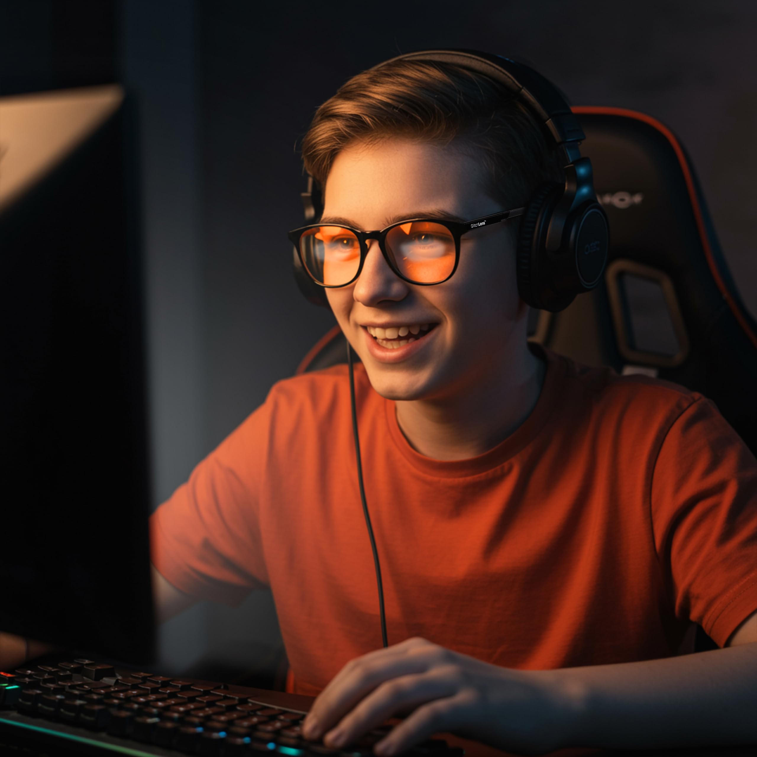 Gafas superiores para juegos y computadoras, bloquean el 98% de la luz azul, ligeras