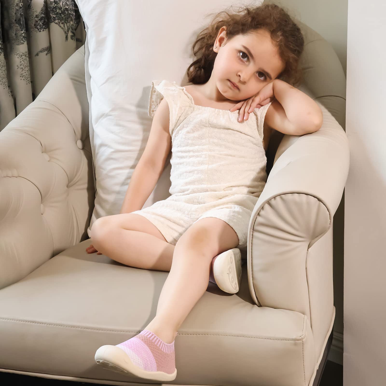 MK MATT KEELY Bambino Scarpe Primi Passi Ragazzo Ragazza Scarpine Maglia Traspirante Leggero Slip-on con Fondo Morbido