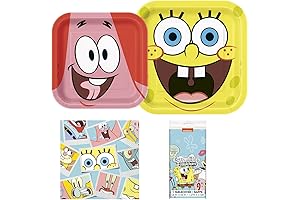 Spongebob Squarepants Party Essential Supplies for Kids - 8 Dinner and Dessert...
