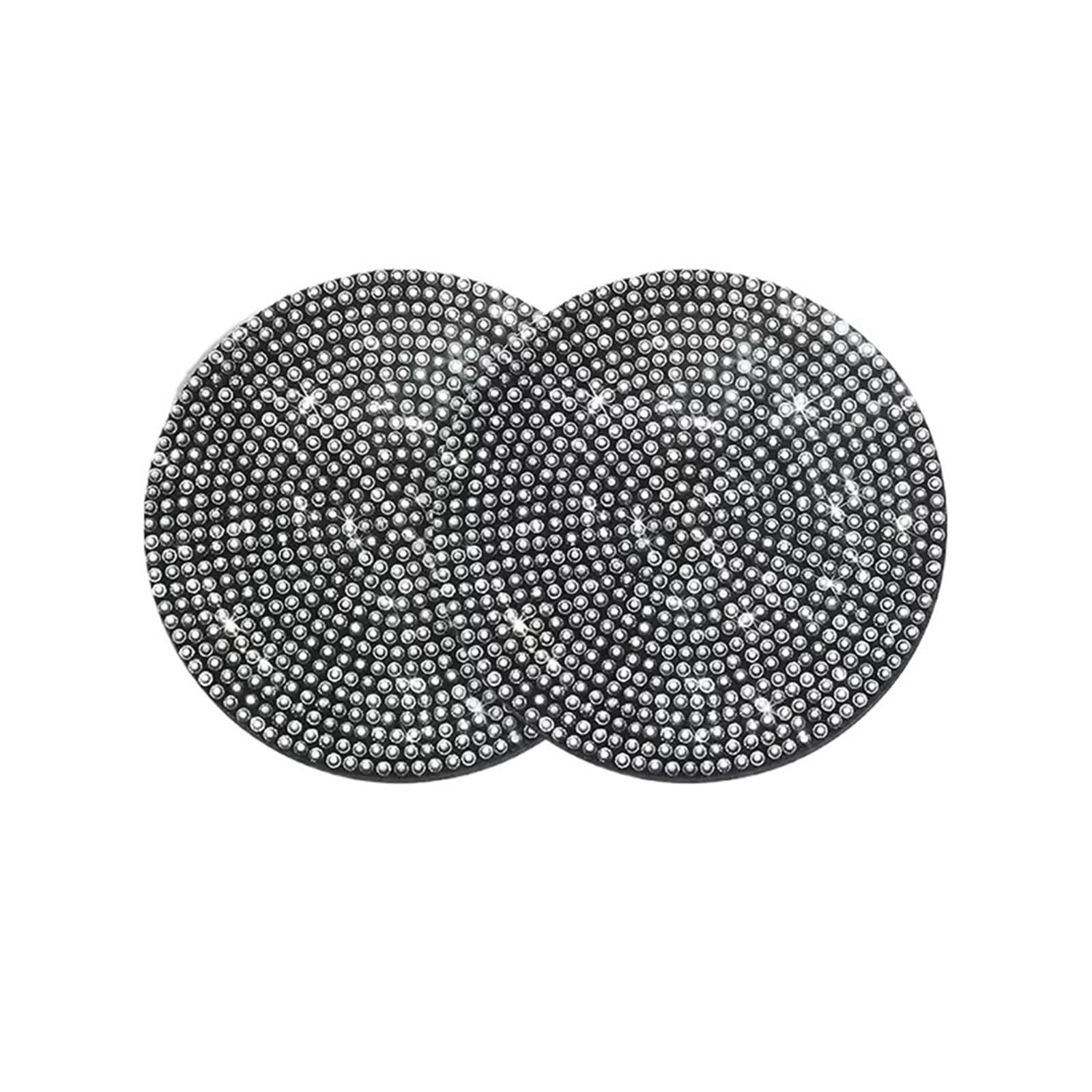 Podstawki, 20 szt. Bling uchwyt na kubek podkładka pod z kryształkami uniwersalne antypoślizgowe akcesoria wewnętrzne do samochodu(White)