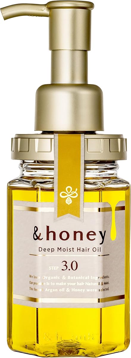 &honey Deep Moist Hair Oil, Bulgarian Damask Rose Honey, 3.4 oz (100 m)
