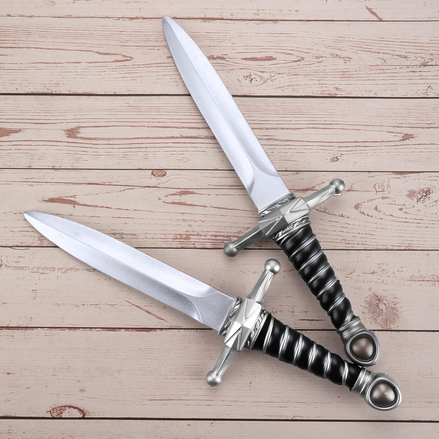 15" Fake Foam Swords Martial Arts Weapons, Realistic Dagger Knife Toy, Foam Short Sword Prop for Play Fighting and Assassins Costume Accessory - Image 5