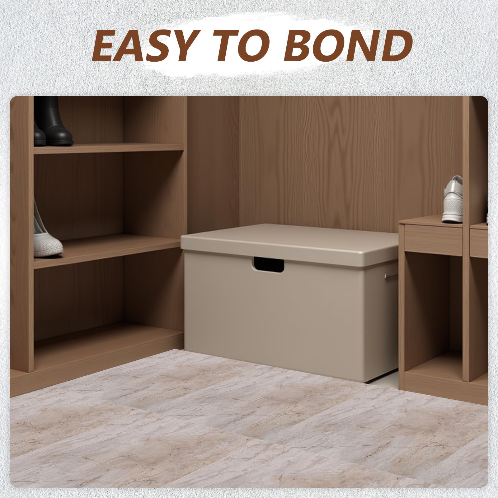 BESPORTBLE 20 Piastrelle Autoadesive Effetto Marmo per Pavimenti: Piastrelle in Pvc Impermeabili (30 X 30 Cm) – Vinile Autoadesivo per Bagno, Cucina, Soggiorno E Arredamento per La Casa