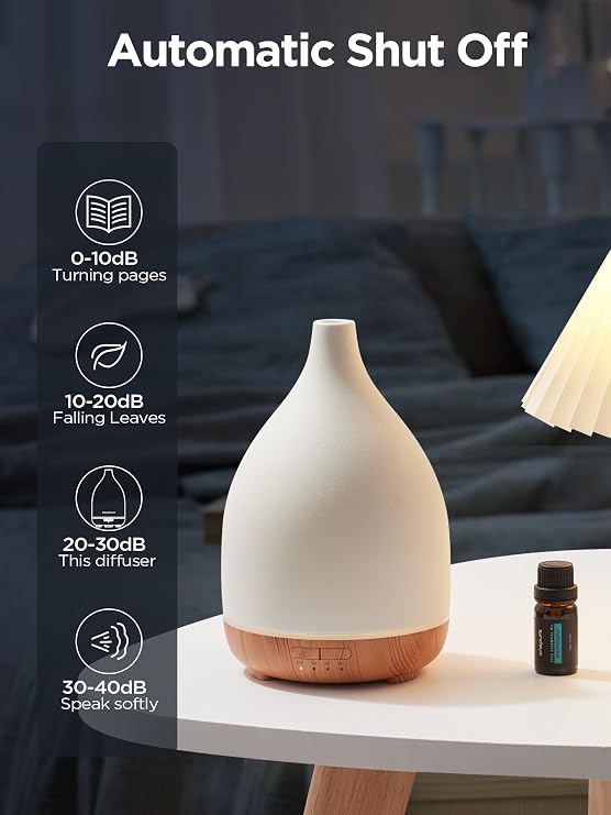 InnoGear 300ml Ceramic Essential Oil Diffuser, Diffusers for Home, Yellow