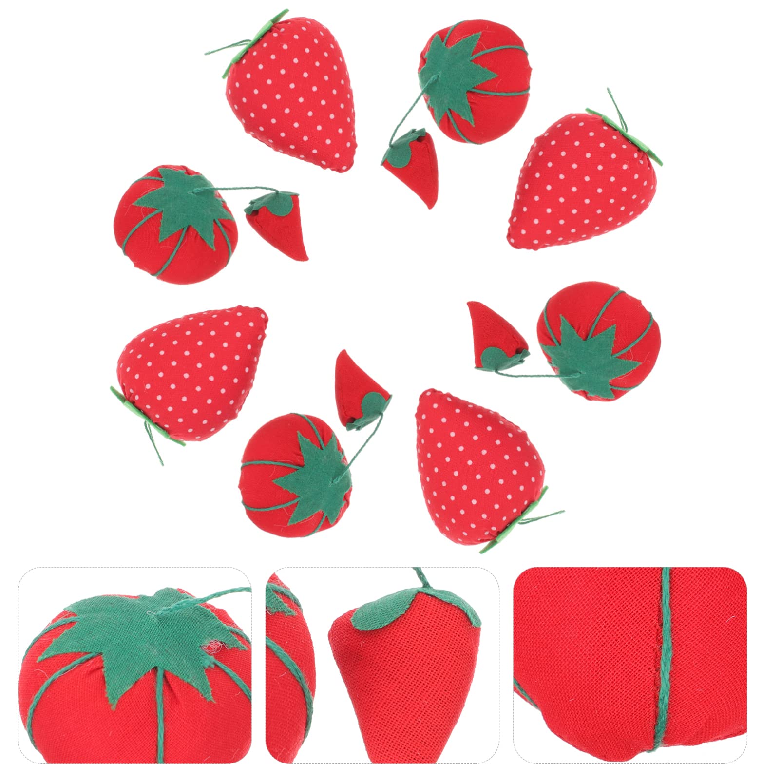 HAPINARY 30pezzi Cuscinetti Per Spilli Riutilizzabili Forma Di Fragola Accessori Per Cucito Per Progetti Di Cucito Domestico e Artigianato Materiale Morbido e Durevole