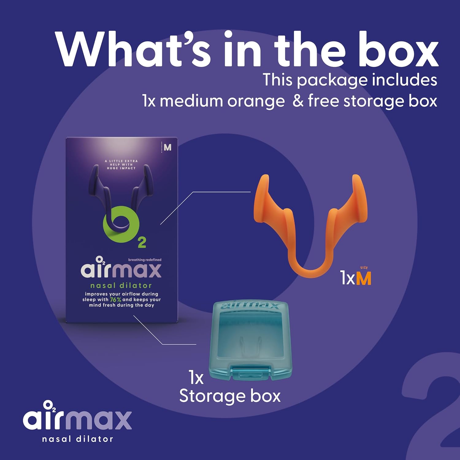 AIRMAX Nasal Dilator for Breathing - 76% More Airflow - Anti snoring Devices - Nostril Opener - Congestion Relief and snoring Solution - 1x Medium Orange - Image 8