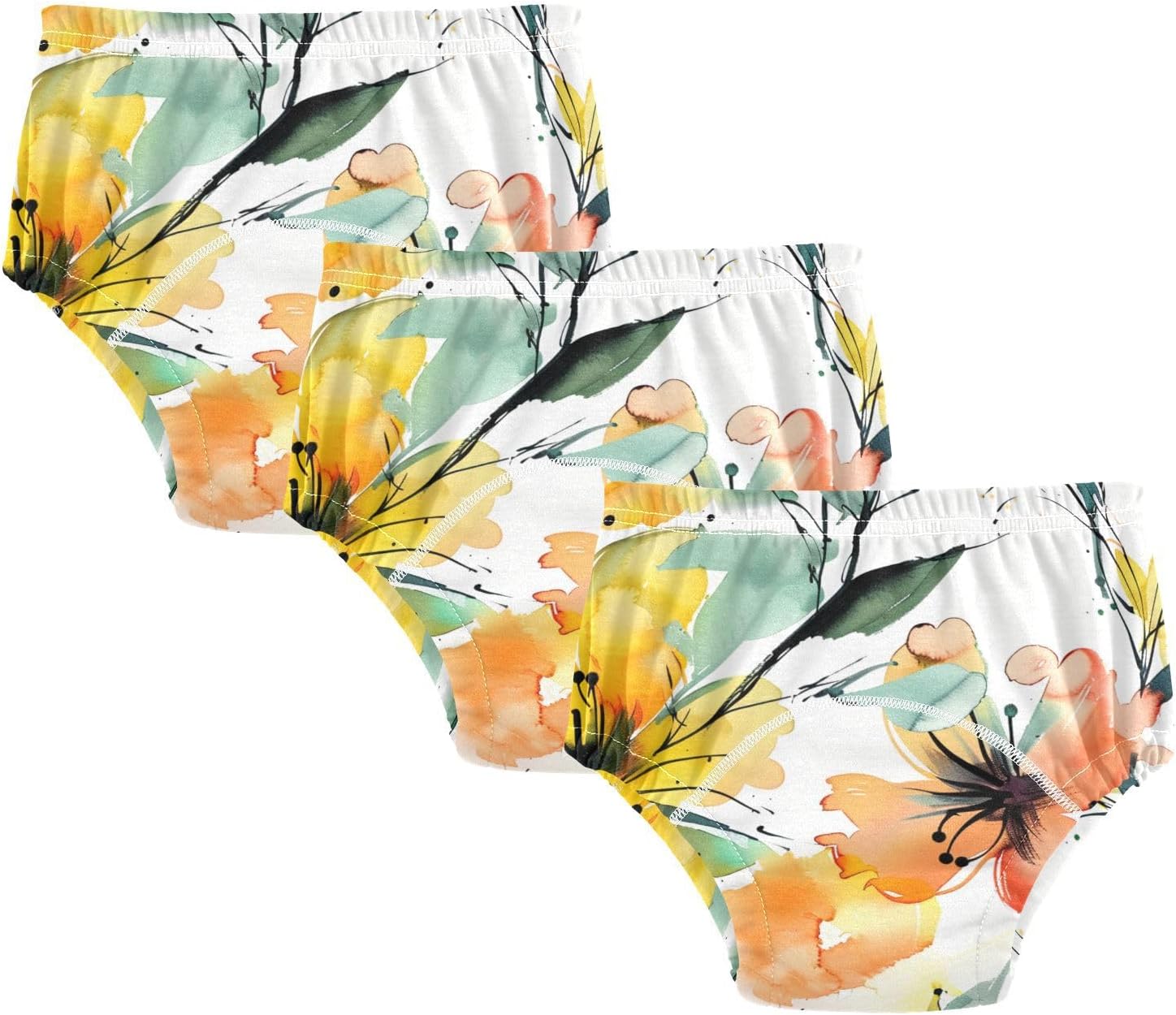 Baby Potty Training Must Haves Pants Soft Cotton Nighttime Training Underwear Under Garment for Kids 4T Watercolor Flowers