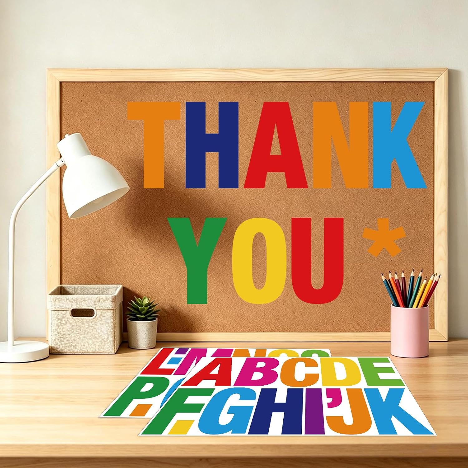 4Inch 208 Pcs Bulletin Board Letter Large Letter Alphabet Sticker,Colorful