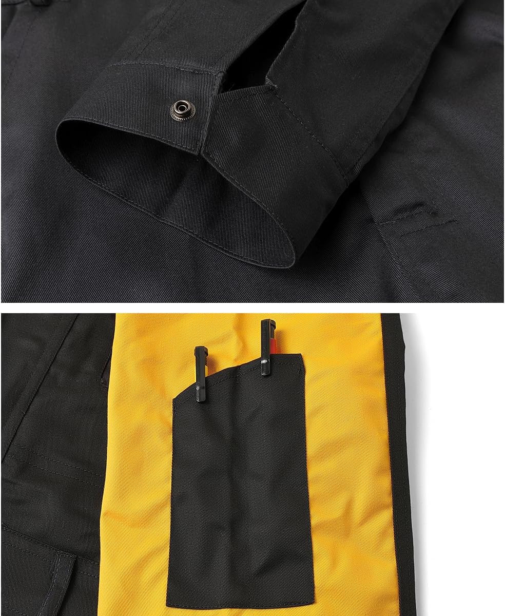 Mens Reflective Coverall Work Mechanics Coverall Work Suit Hi Vis Jumpsuit Bicolor Overalls