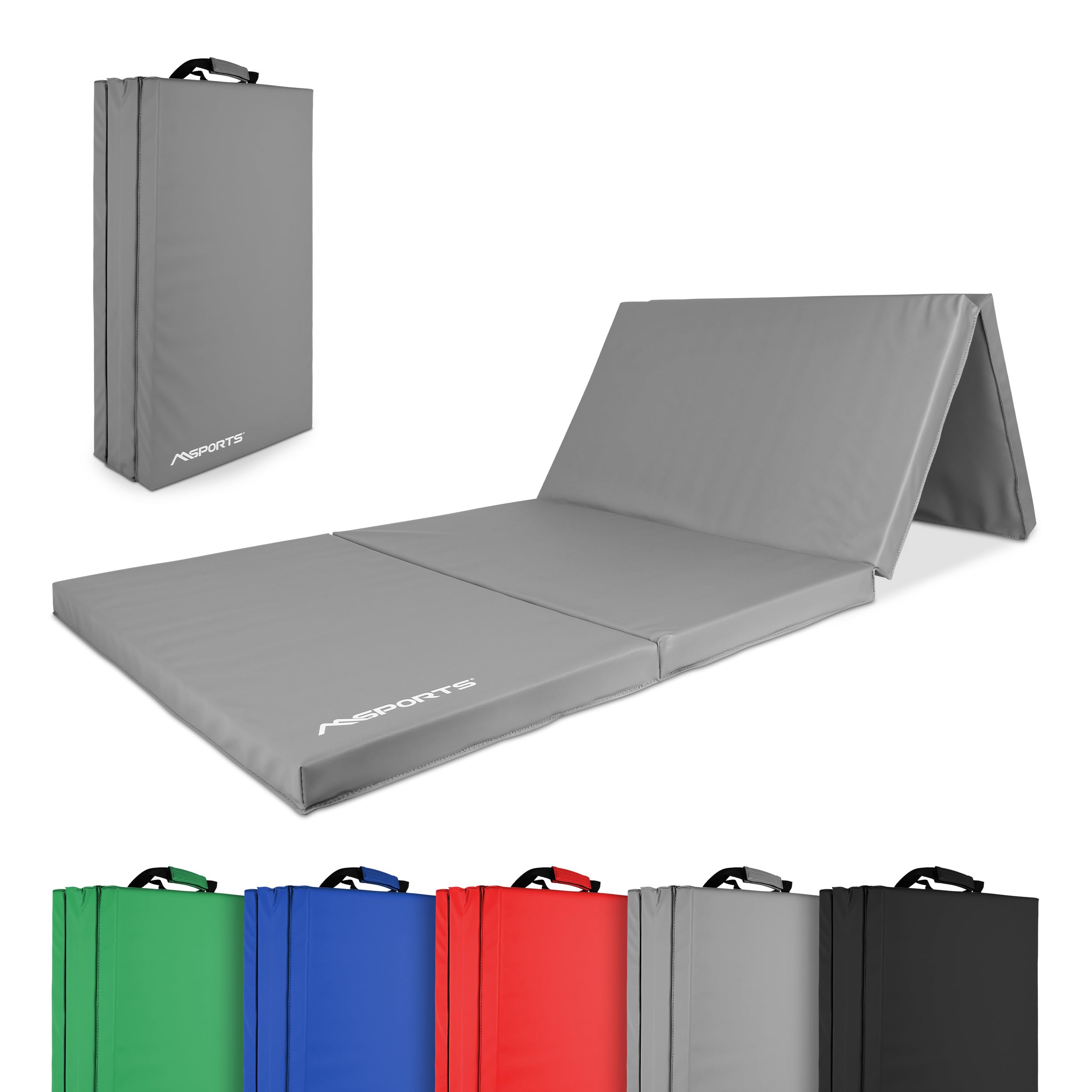 MSPORTS Turnmatte Premium klappbare Weichbodenmatte 190 x 80 x 5 cm Gymnastikmatte faltbare Sportmatte