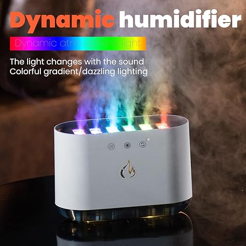 Miniatura 3 de Pourcare Cool Mist Humidifier,Volcano Dynamic Light 900mL Water Tank Humidifiers for Home Office,Essential Oil Diffuser adjustable mist Baby Nursery