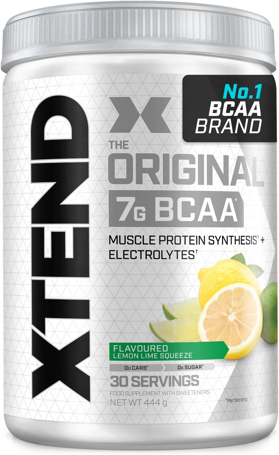 XTEND Original BCAA Powder Lemon Lime Squeeze 30 Servings | 7g BCAAs Per Serving | Sugar Free Branched Chain Amino Acids and Electrolytes Powder for Post Workout Muscle Recovery and Hydration
